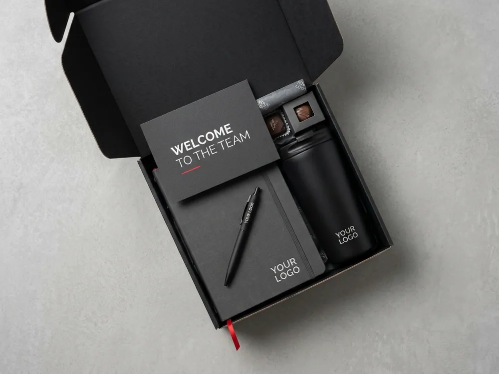 Promotional pack of branded items
