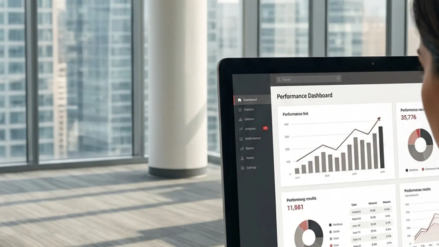 A marketing manager reviewing branded program performance
